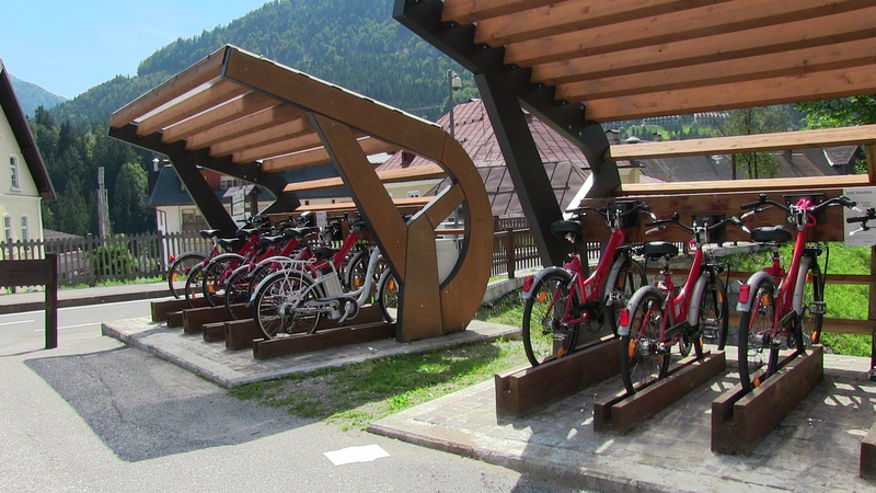 Bikesharing-Standort beim Kulturzentrum J. Kugy.