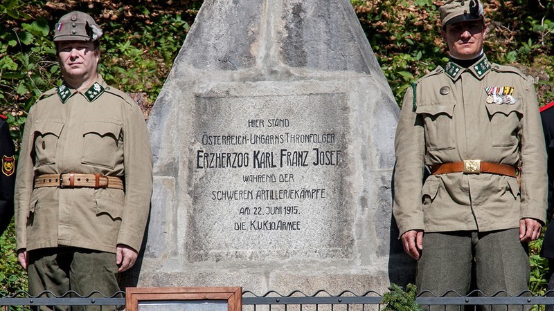 Denkmal für den Erzherzog Karl Franz Josef. Ugovizza